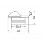 Luce di cortesia Alcor a LED 12/24V 0,2W Rossa OS1342592-0%