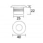 Luce cortesia LED 12/24V 0,3W 6000K Luce Bianca OS1342904-0%