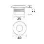 LED round courtesy light 12/24V 0,3W Red light OS1342906
