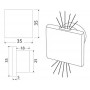 LED upward/downward courtesy light 12/24V 0,5x2W Blue light colour OS1342956
