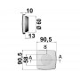Square LED ceiling light 12/24V 4,5W White light 3000K OS1344341