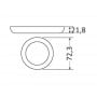 ARUBA reduced recess mount LED ceiling light 12/24V 3W White light 3000K OS1344401