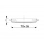 Luce di cortesia Andromeda a LED Blu 12/24V 0,5W OS1348231-18%