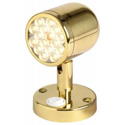 Faretto LED 12/24V 3,2W 154Lm 2900-3200K 16 LED HD Angolo 42° in Ottone Lucido OS1394711-18%