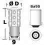 Lampadina a LED 12V BA9S 0,9W 61Lm 2700K OS1422501-18%