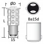 Lampadina LED BA15D 12/24V 2W 140Lm 2700K Bianca Calda OS1444311-18%