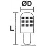 Lampadina BA15D a LED 12/24V 1,2W 100Lm 3000K Bianco Caldo OS1444315-18%