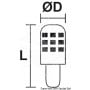 E14 LED Bulb 12/24V 2,5W 240Lm 3000K Warm White Light OS1444320