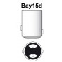 Lampadina LED BAY15D 12/24V 2,5W 240 Lumen Luce Bianca 3000K OS1444401-18%