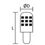 Lampadina LED BAY15D 12/24V 2,5W 240 Lumen Luce Bianca 3000K OS1444401-18%