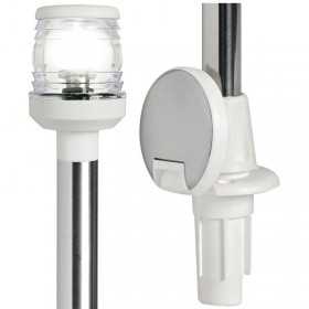 Asta luminosa Inox a 360° Estraibile 100cm Fanale bianco OS1116302-0%