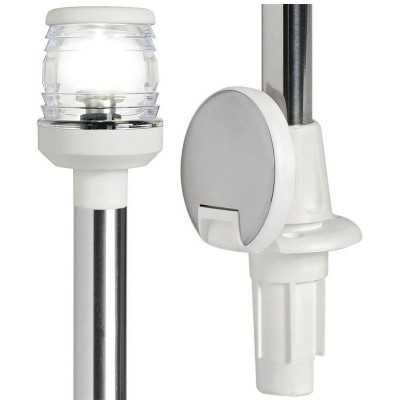 360° Stainless steel removable Pull-out light pole 100cm White lantern OS1116302