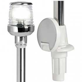 360° Stainless steel removable Pull-out light pole 100cm Inox lantern OS1116301