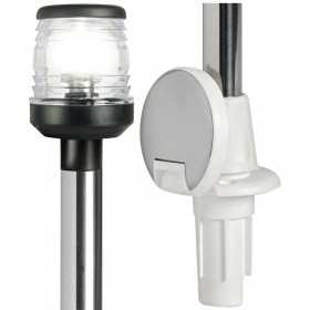 Asta luminosa Inox a 360° Estraibile 100cm Fanale nero OS1116300-0%