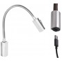 Quick AUDREY WALL USB 1.5W 10-30V Satin Aluminum Reading Light Switch Q25400022BIN