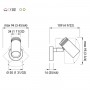Quick JACOB 2.5W 10-30V IP40 Aluminum Reading Light with Switch Q25400002BIC