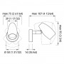 Quick OLIVIA 2.5W 10-30V IP40 Aluminum Reading Light with Switch Q25400000BIC