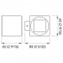 Quick Applique LED Alluminio QB FIXED 4W IP40 1 POWER LED Bianco Caldo Q26002400BIC-25%