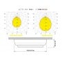 Quick Plafoniera LED MINDY C 2W 10-30V Acciaio Inox Bianco 9010 Ø90mm Q27002428BIN-25%