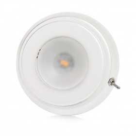 Quick Plafoniera LED TIM CS 2W 10-30V Inox Bianco 9010 e Interruttore Q27002425RO-25%