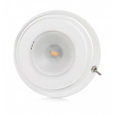 Quick Plafoniera LED TIM CS 2W 10-30V Inox Bianco 9010 e Interruttore Q27002425BL-25%