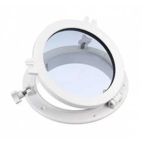 Oblò nylon tondo bianco 320mm con vetro in plexiglass OS1975003BI-18%