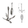 Hot Galvanized steel Grapnel Anchor 25 kg N10701710001