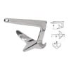 Ancora Trefoil in Acciaio Inox AISI 316 lucidato a specchio 10 kg OS0110910-18%