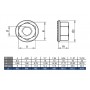 200pcs DIN6923 M10 A2 Hexagon nuts with flange and Serration N44592008505