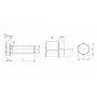 100pcs DIN933 UNI5739 A2 Stainless steel Hexagon screw 10x25 N44591007833