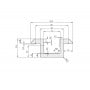 Megafix Aluminum central clamp made for fixing panels 36x70mm N52331500070