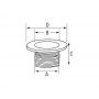 Plastic threaded thru deck fitting 81mm N42038201718