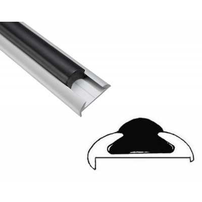 Black PVC Insert 24-meter roll for aluminium bumper fenders 56xh14mm OS4448611