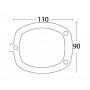 Chiusura PVC portacanna nero 110x90mm OS4116803NE-0%