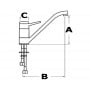 Olivia single-control mixer for toilet 170xh80mm with valve and spout OS1701800