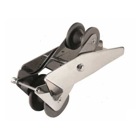 StainleStainless Steel Steel pivoting bow roller Length 300mm Width 125mm Max Anchor 15Kg MT1140233