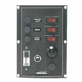 Vertical Electric control panel with 3 switches + horn 127x114mm OS1410335