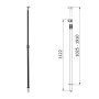 Rocky Ø35mm aluminum telescopic outdoor shower rod OS1548020