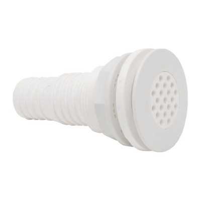 White Flush head cockpit drain fitted with strainer net 117xØ47mm OS1739550