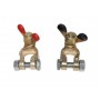 Seatop Pair of bronze battery clamps and stainless steel screws for batteries N51420001132