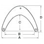 White Rugged PVC bowbuoy 55x51cm with three eyelets N12002804176BI
