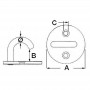 Stainless steel Hook 5mm with round base 33mm OS3932401