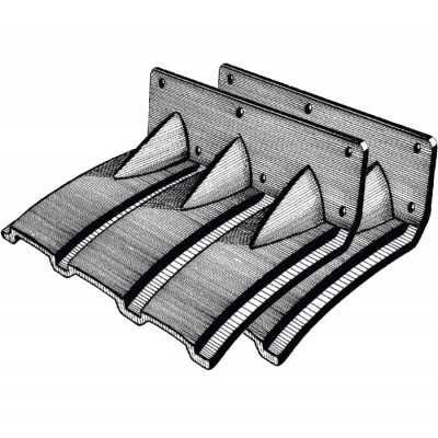 Auto Trim pair polyethylene flaps 380x260mm for hulls from 6 to 8 meters OS5165000
