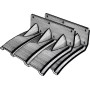 Auto Trim pair polyethylene flaps 255x210mm for hulls up to 6m OS5164000