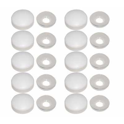 White Nylon finishing washer with snap-on cover 3,5-4,2mm 10pcs N44590097010