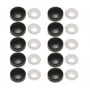 Kit 10 pezzi Sottovite con copritesta in nylon Nero per viti 4,8-6mm N44590097011N-0%