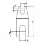 Giunto girevole in acciaio Inox 90mm per Catena 6/8mm N12401800493-10%
