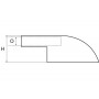 Terminale in inox microfuso corrimano Ø25mm h38mm N60840528086-10%