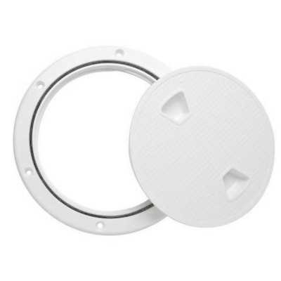 White SEAPORT Screw-on inspection Deck Plate Ø250/180mm MT4000085