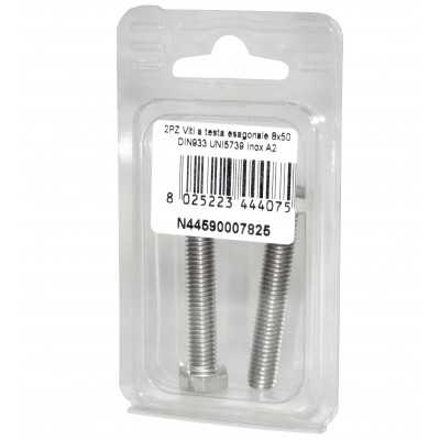 DIN993 St. Steel A2 Flat Hex Head Screws 8x50mm 2pcs N44590007825